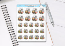 Load image into Gallery viewer, S_717 Burger and Chips (Fries) | Squidge Stickers
