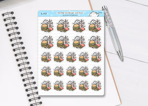 S_717 Burger and Chips (Fries) | Squidge Stickers