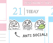 Load image into Gallery viewer, S_778 Anti-Social | Squidge Stickers
