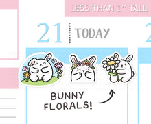 Load image into Gallery viewer, S_823 Flower Bunnies | Squidge Stickers

