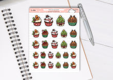Load image into Gallery viewer, S_984 Festive Cupcakes | Squidge Stickers
