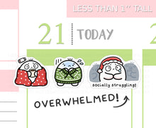 Load image into Gallery viewer, S_986 Festive and Overwhelmed! | Squidge Stickers
