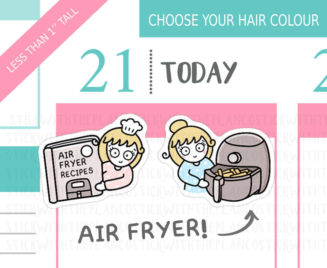 L_287 Air Fryer Cooking| Lottie Stickers | Planner Stickers