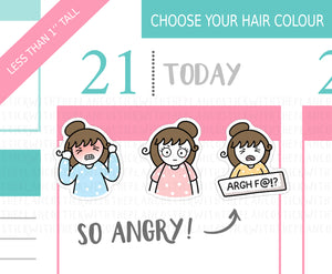 L_247 Angry | Lottie Stickers | Planner Stickers