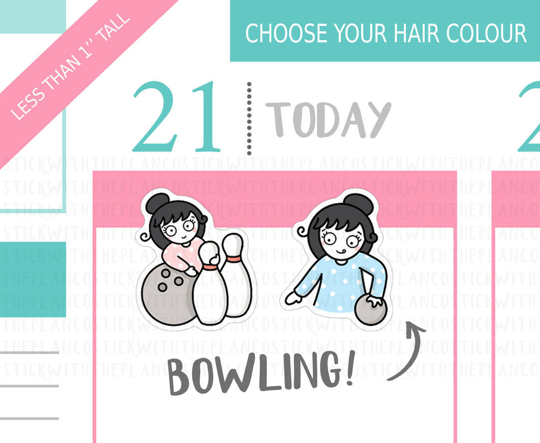 L_250 Bowling | Lottie Stickers | Planner Stickers