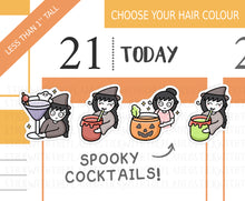 Load image into Gallery viewer, FL_029 Spooky Cocktails | Lottie Stickers | Autumn/Fall and Halloween Planner Stickers
