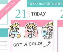 Load image into Gallery viewer, L_290 Cold and Flu | Lottie Stickers | Planner Stickers
