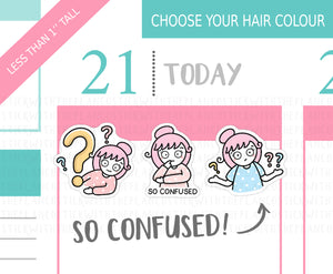 L_251 So Confused! | Lottie Stickers | Planner Stickers