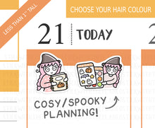 Load image into Gallery viewer, FL_037 Spooky Planning | Lottie Stickers | Autumn/Fall and Halloween Planner Stickers
