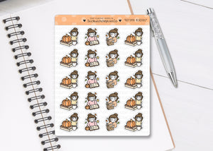 FL_035 Cosy Reading | Lottie Stickers | Autumn/Fall and Halloween Planner Stickers