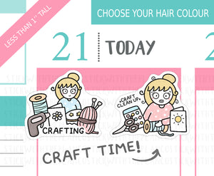 L_293 Crafting Girlie | Lottie Stickers | Planner Stickers