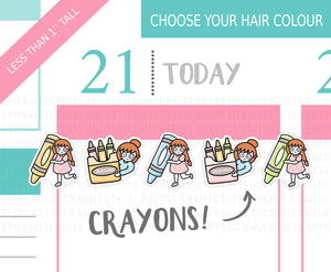 L_253 Crayons | Lottie Stickers | Planner Stickers