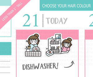 L_255 Dishwasher | Lottie Stickers | Planner Stickers