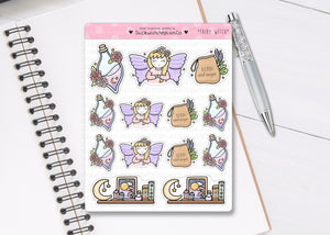 L_319 Spring Fairy Witch | Lottie Stickers | Planner Stickers