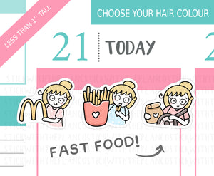 L_295 Fast Food! | Lottie Stickers | Planner Stickers