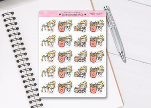 L_295 Fast Food! | Lottie Stickers | Planner Stickers