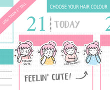 Load image into Gallery viewer, L_258 Feelin&#39; Cute! | Lottie Stickers | Planner Stickers
