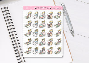 L_296 Games Night | Lottie Stickers | Planner Stickers