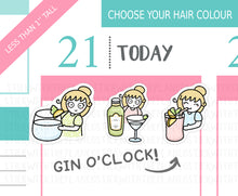 Load image into Gallery viewer, L_337 Gin O&#39;clock | Lottie Stickers | Planner Stickers
