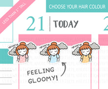 Load image into Gallery viewer, L_297 Gloomy | Lottie Stickers | Planner Stickers
