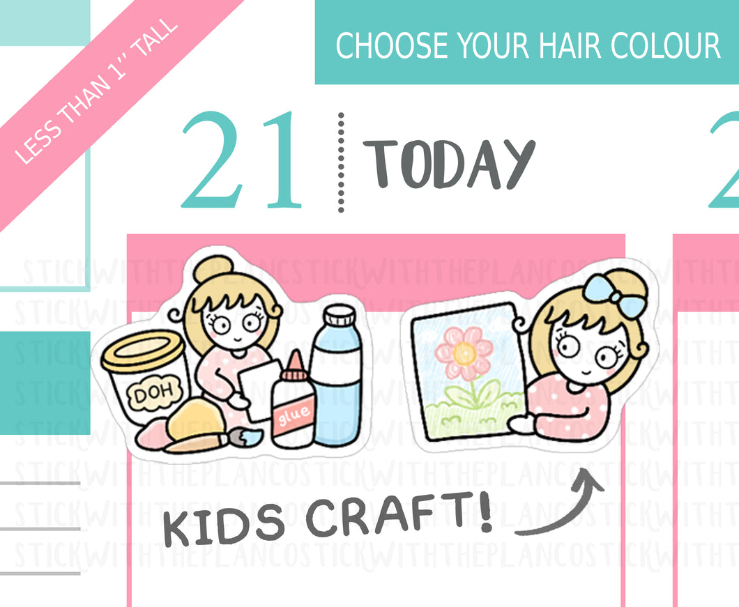 L_303 Kids Crafting | Lottie Stickers | Planner Stickers