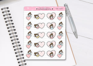 L_305 Love Hearts | Lottie Stickers | Planner Stickers