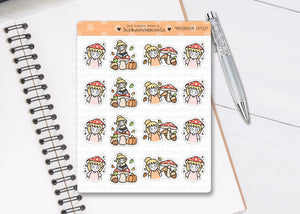 FL_034 Mushroom Cuties | Lottie Stickers | Autumn/Fall and Halloween Planner Stickers