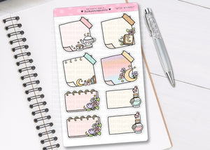 L_330 Spring Witch Noteboxes | Lottie Stickers | Planner Stickers