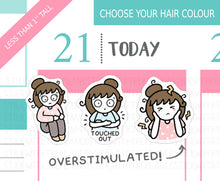 Load image into Gallery viewer, L_308 Overstimulated | Lottie Stickers | Planner Stickers
