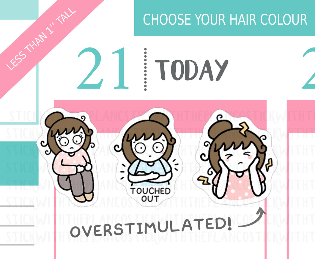 L_308 Overstimulated | Lottie Stickers | Planner Stickers