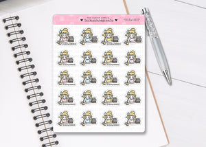 L_341 Overworked | Lottie Stickers | Planner Stickers