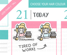 Load image into Gallery viewer, L_341 Overworked | Lottie Stickers | Planner Stickers
