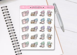 L_310 Reading PT2 | Lottie Stickers | Planner Stickers