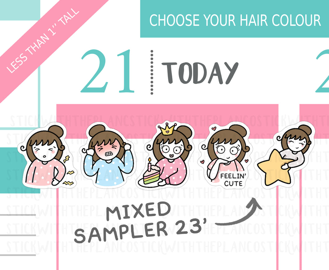 L_317 Mixed Sampler 23' | Lottie Stickers | Planner Stickers