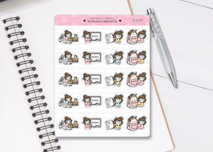 L_267 School Sampler | Lottie Stickers | Planner Stickers