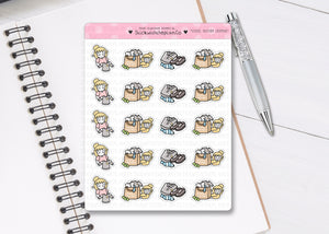 L_268 School Uniform Shopping | Lottie Stickers | Planner Stickers