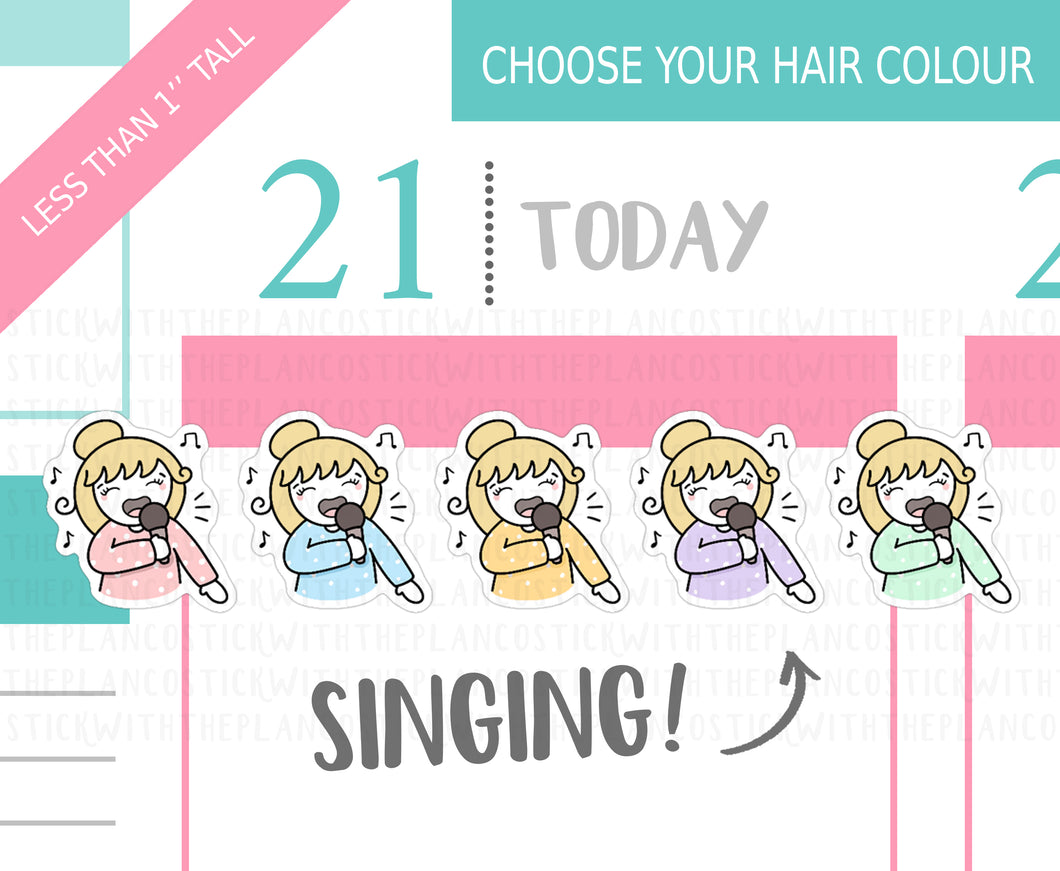 L_270 Singing | Lottie Stickers | Planner Stickers