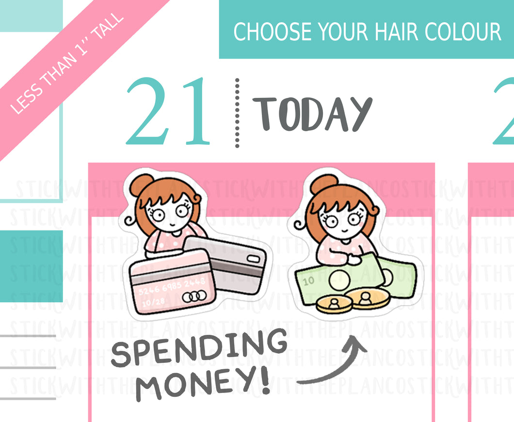 L_313 Spending Money | Lottie Stickers | Planner Stickers