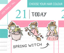 Load image into Gallery viewer, L_320 Spring Witch | Lottie Stickers | Planner Stickers
