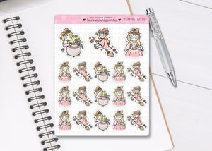 L_320 Spring Witch | Lottie Stickers | Planner Stickers