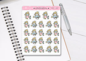 L_348 Stress Clean | Lottie Stickers | Planner Stickers