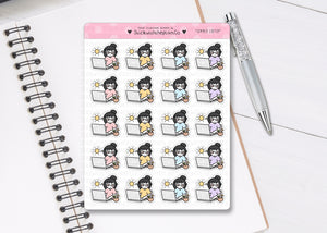 L_275 Summer Laptop | Lottie Stickers | Planner Stickers