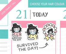 Load image into Gallery viewer, L_345 Survived the Day | Lottie Stickers | Planner Stickers
