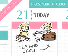 Load image into Gallery viewer, L_346 Tea and Cake | Lottie Stickers | Planner Stickers
