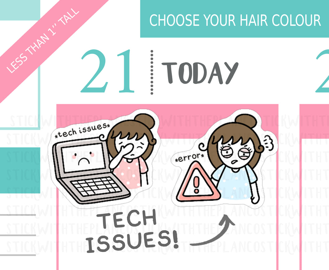 L_314 Tech Issues | Lottie Stickers | Planner Stickers