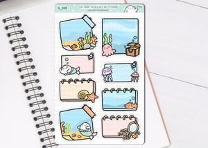 XXL D_008 Under the Sea Note Box Planner Stickers
