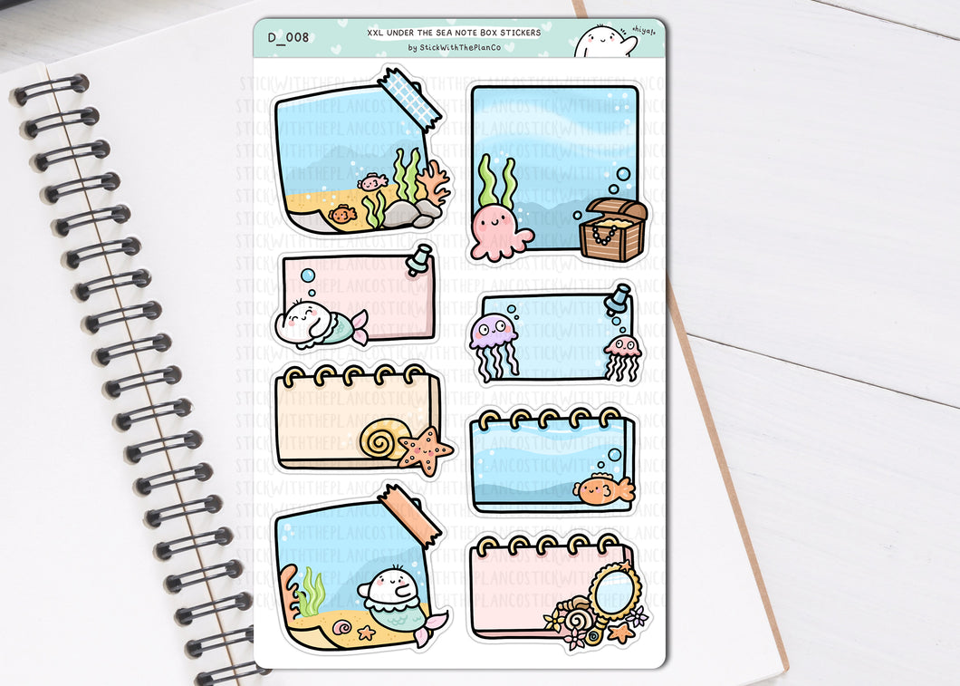 XXL D_008 Under the Sea Note Box Planner Stickers