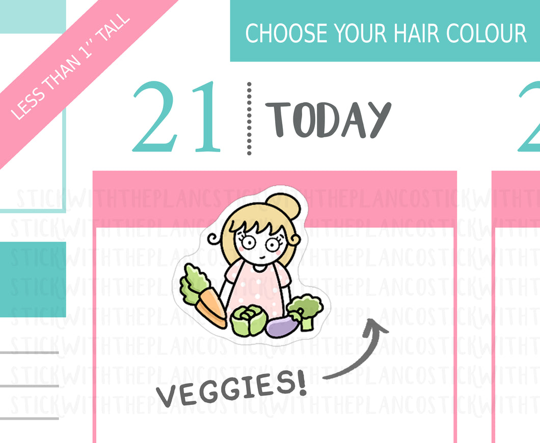 L_347 Veggies | Lottie Stickers | Planner Stickers