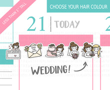 Load image into Gallery viewer, L_280 Wedding Sampler (Same Sex Girls) | Lottie Stickers | Planner Stickers
