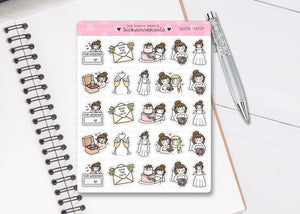 L_280 Wedding Sampler (Same Sex Girls) | Lottie Stickers | Planner Stickers